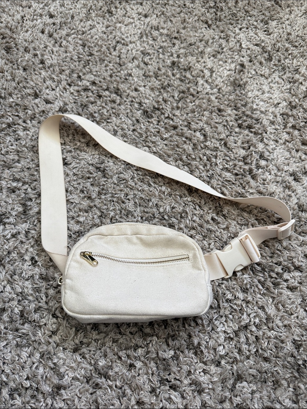 Wild Fable Neutral Canvas Crossbody Belt Bag - Cream